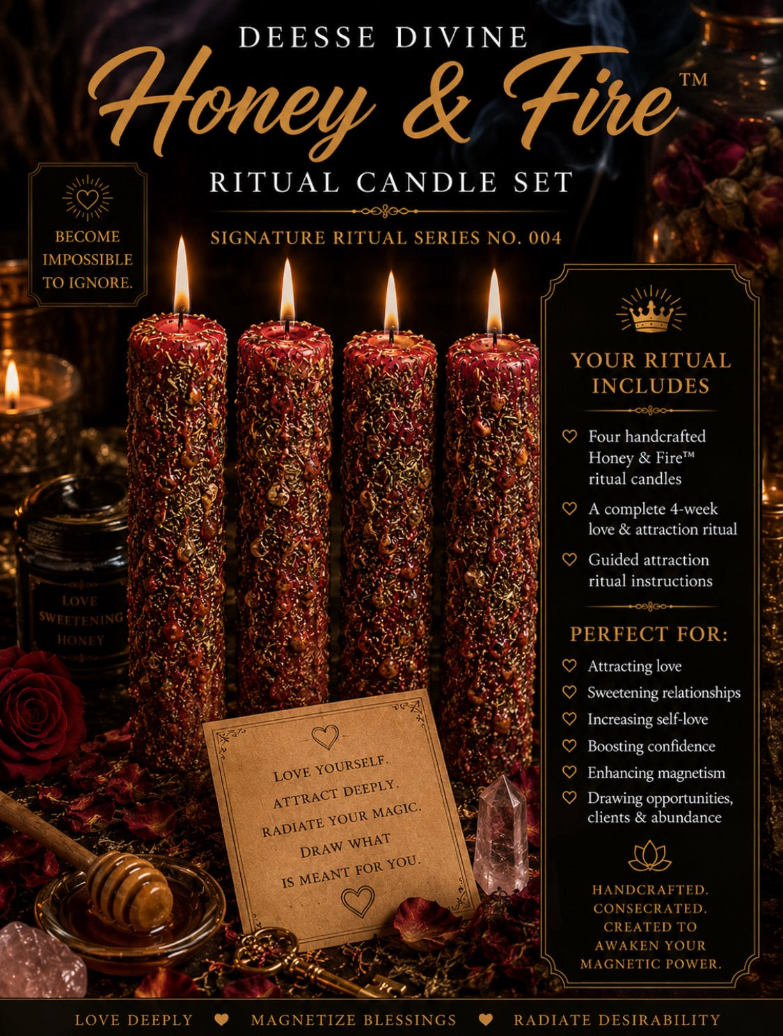 Honey & Fire Attraction Candles